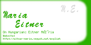maria eitner business card